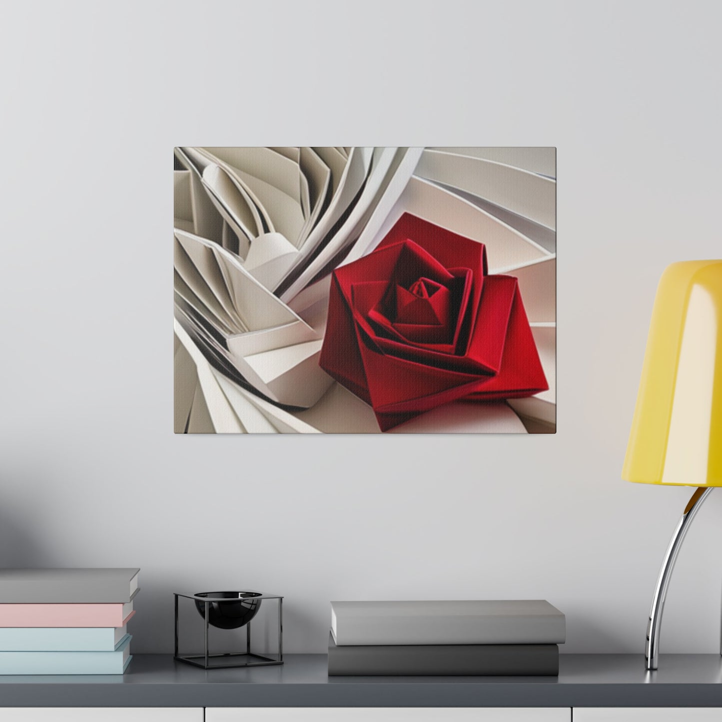 Origami Rose Matte Canvas