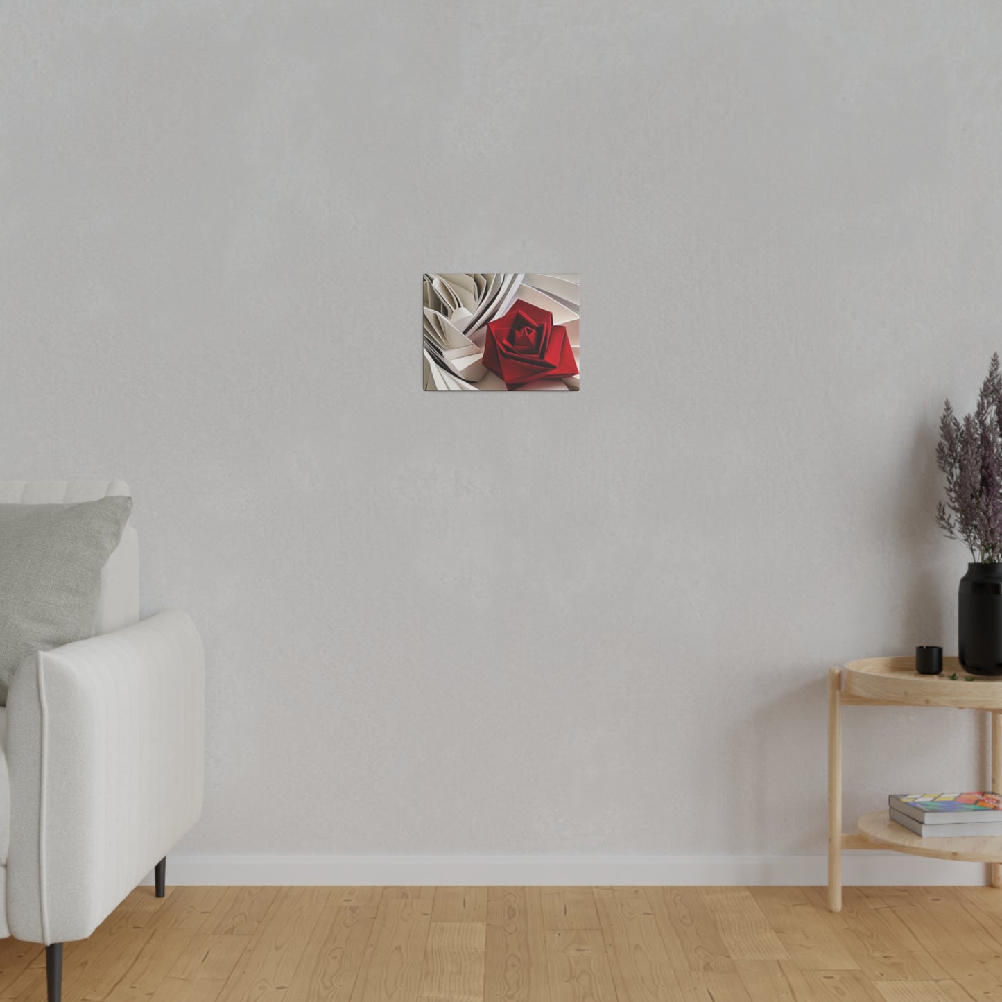 Origami Rose Matte Canvas