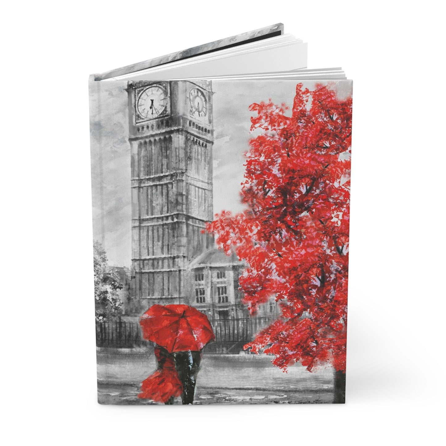 Couple next to Big Ben Journal Matte