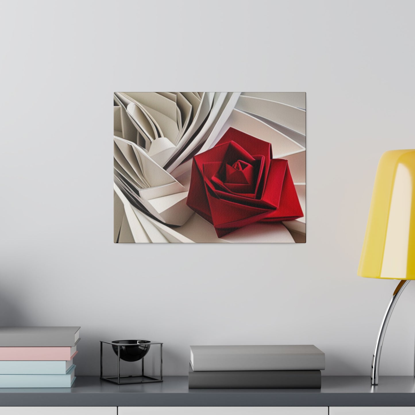 Origami Rose Matte Canvas