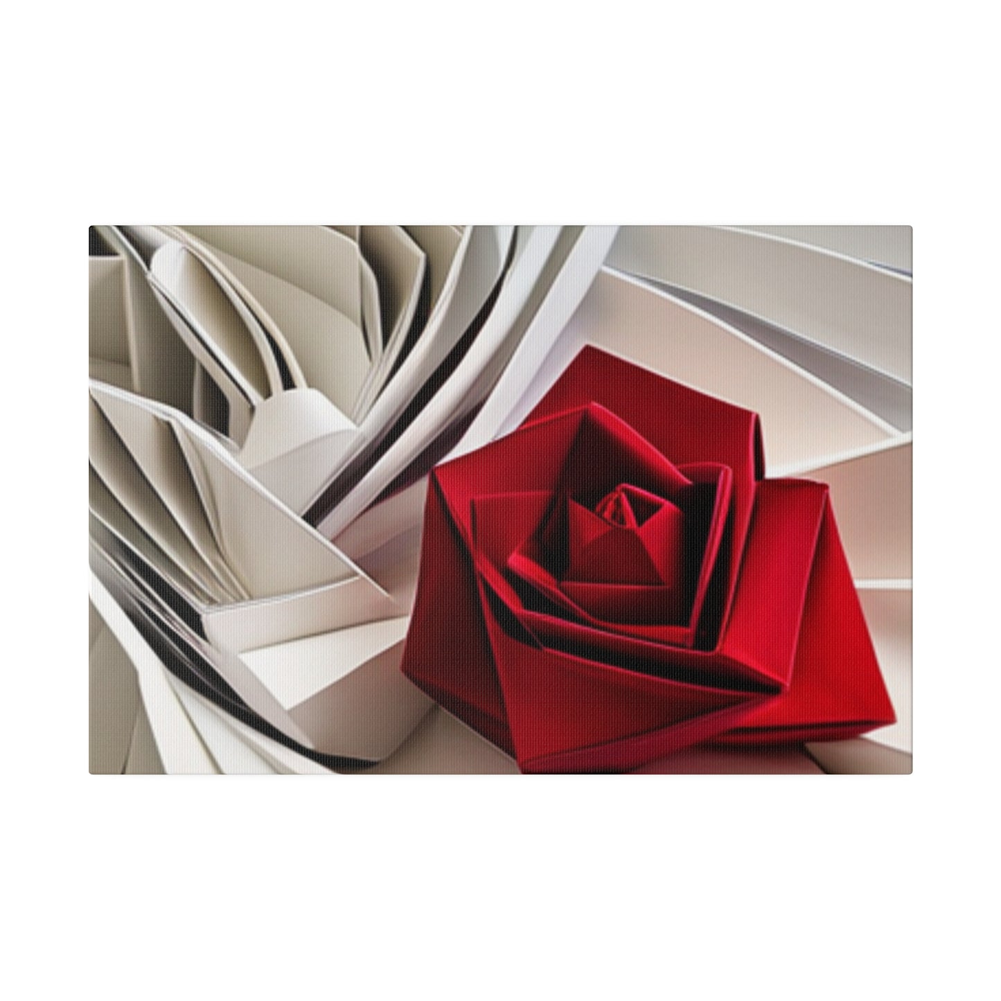 Origami Rose Matte Canvas