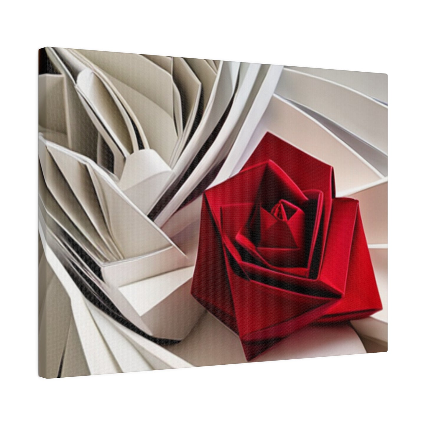 Origami Rose Matte Canvas