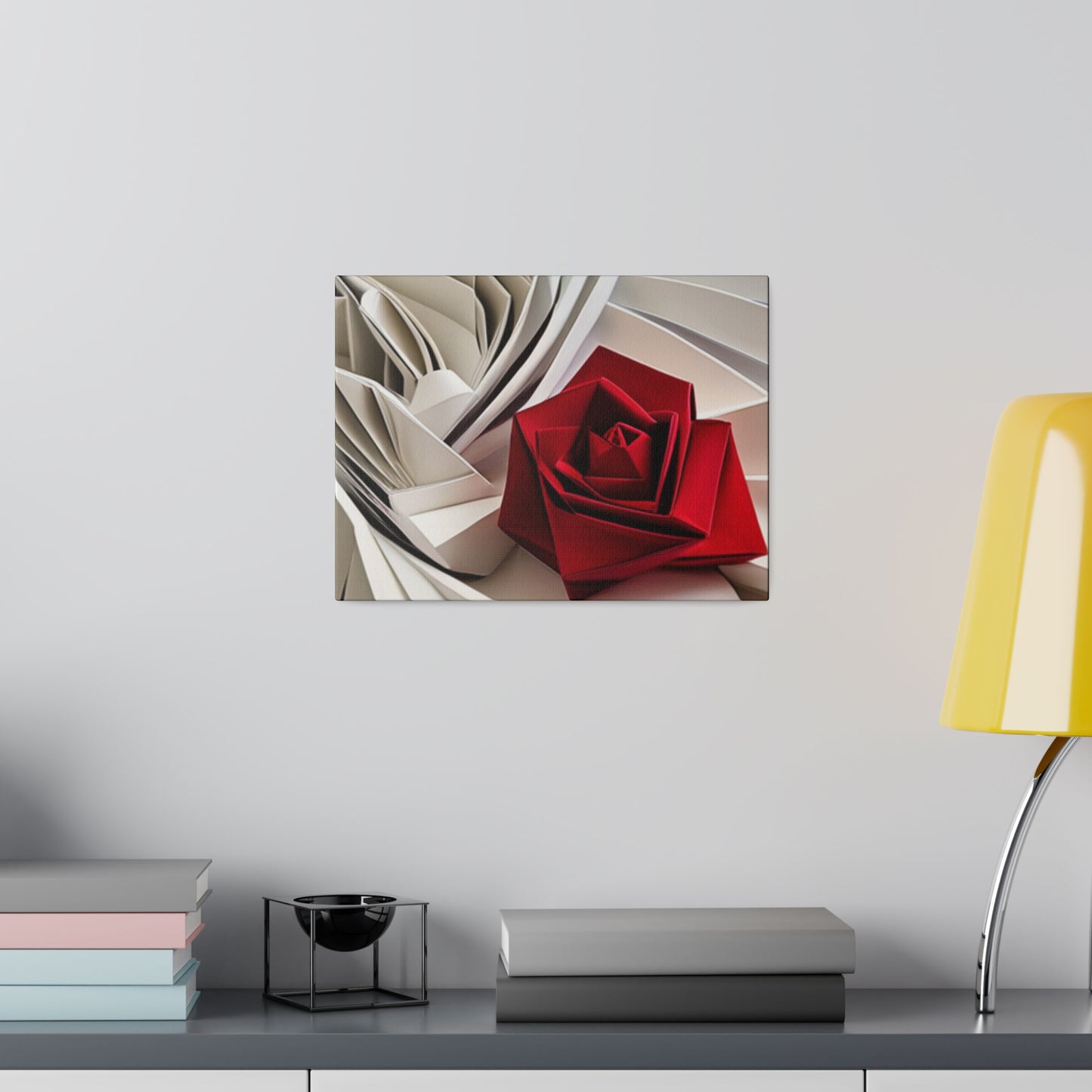 Origami Rose Matte Canvas