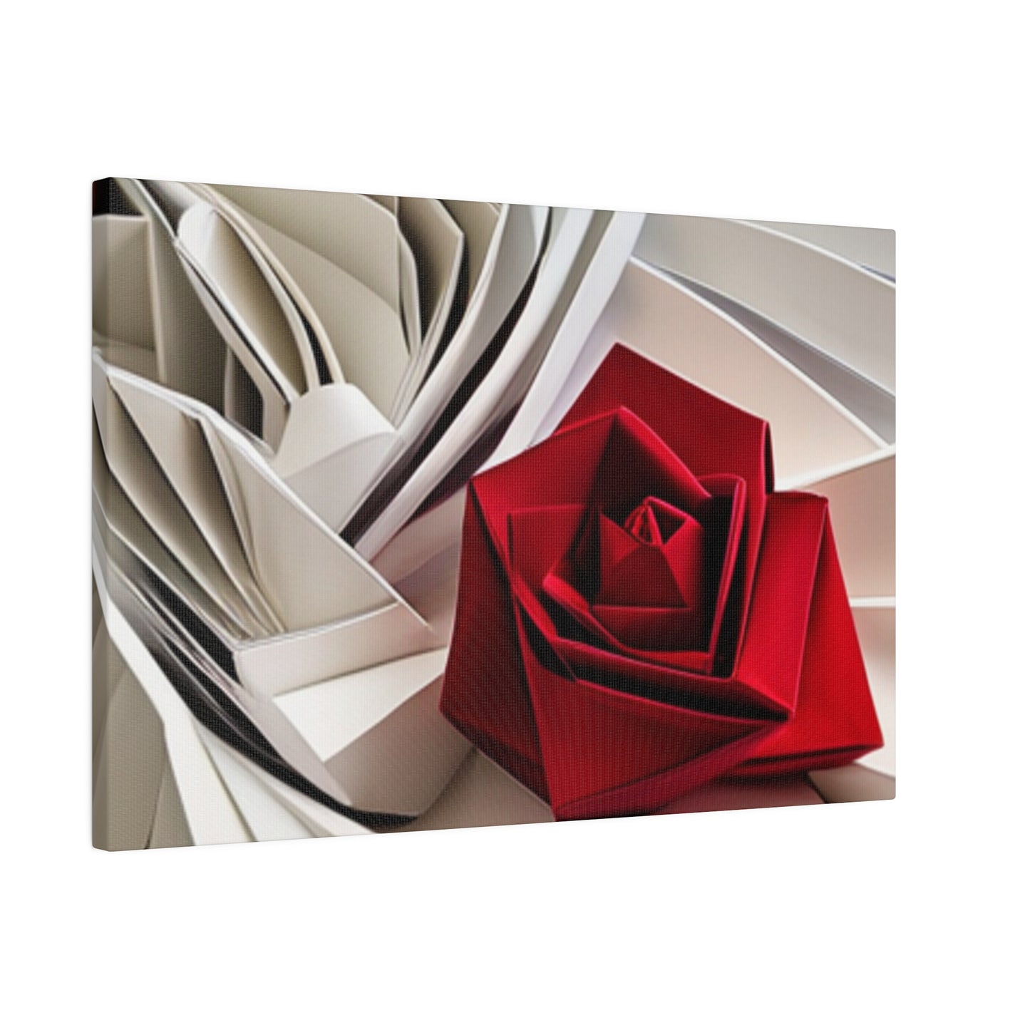 Origami Rose Matte Canvas