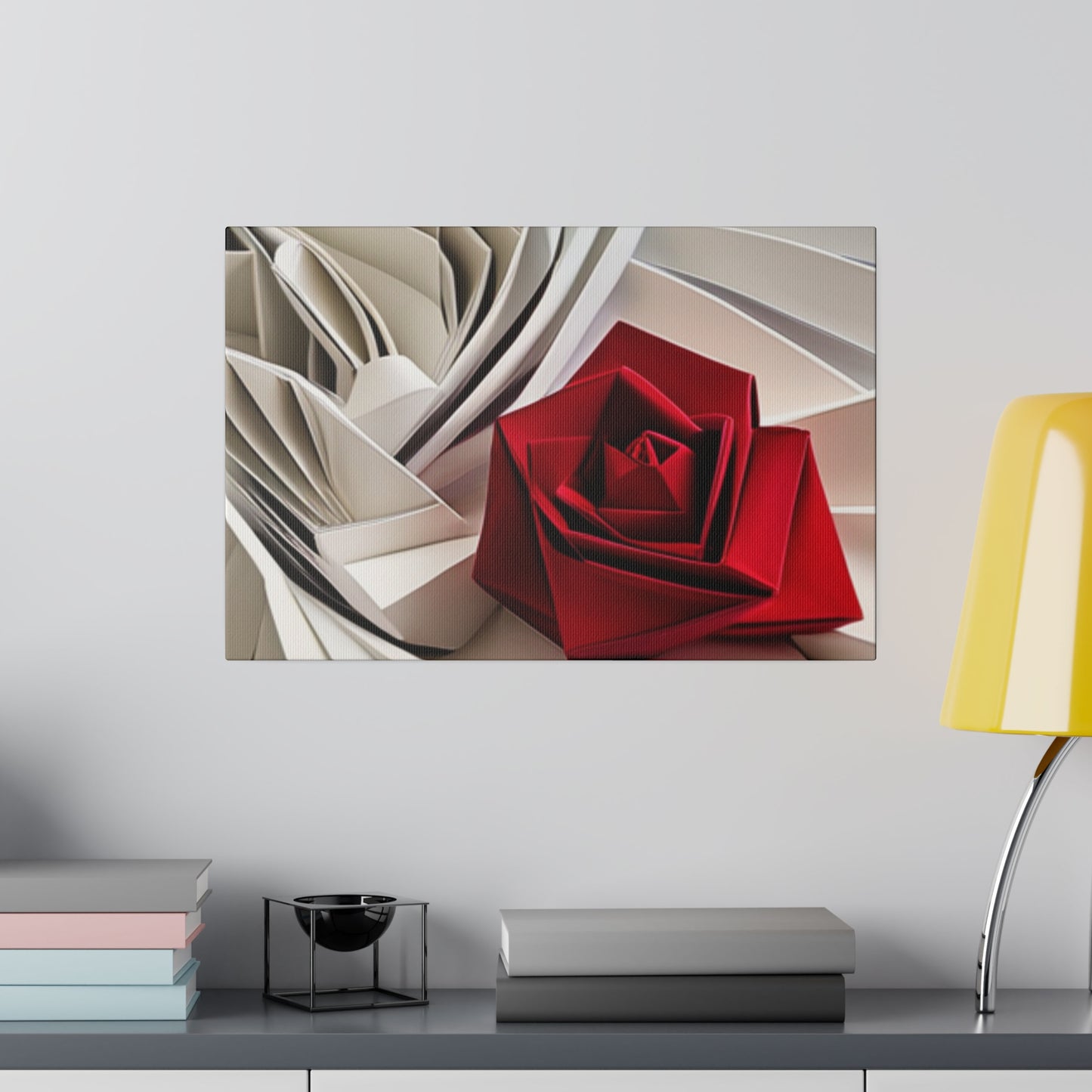 Origami Rose Matte Canvas