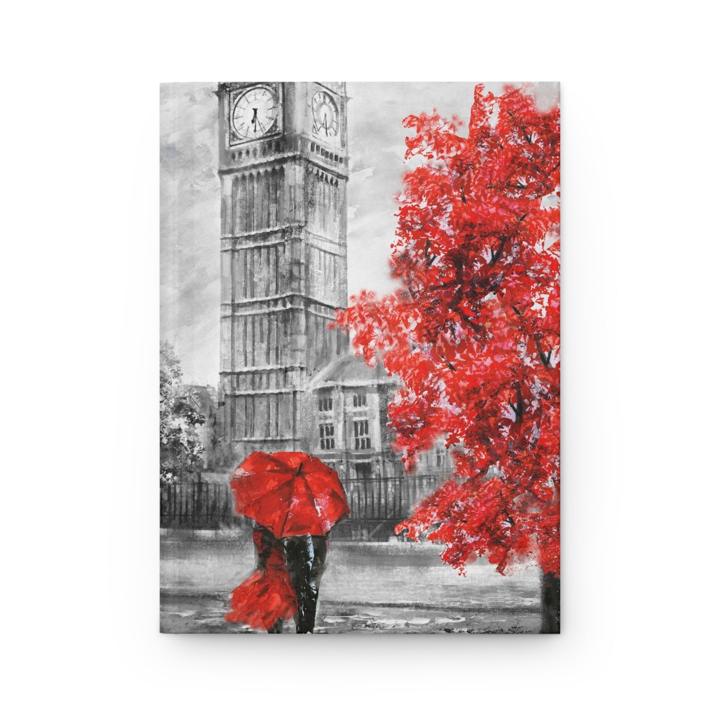 Couple next to Big Ben Journal Matte