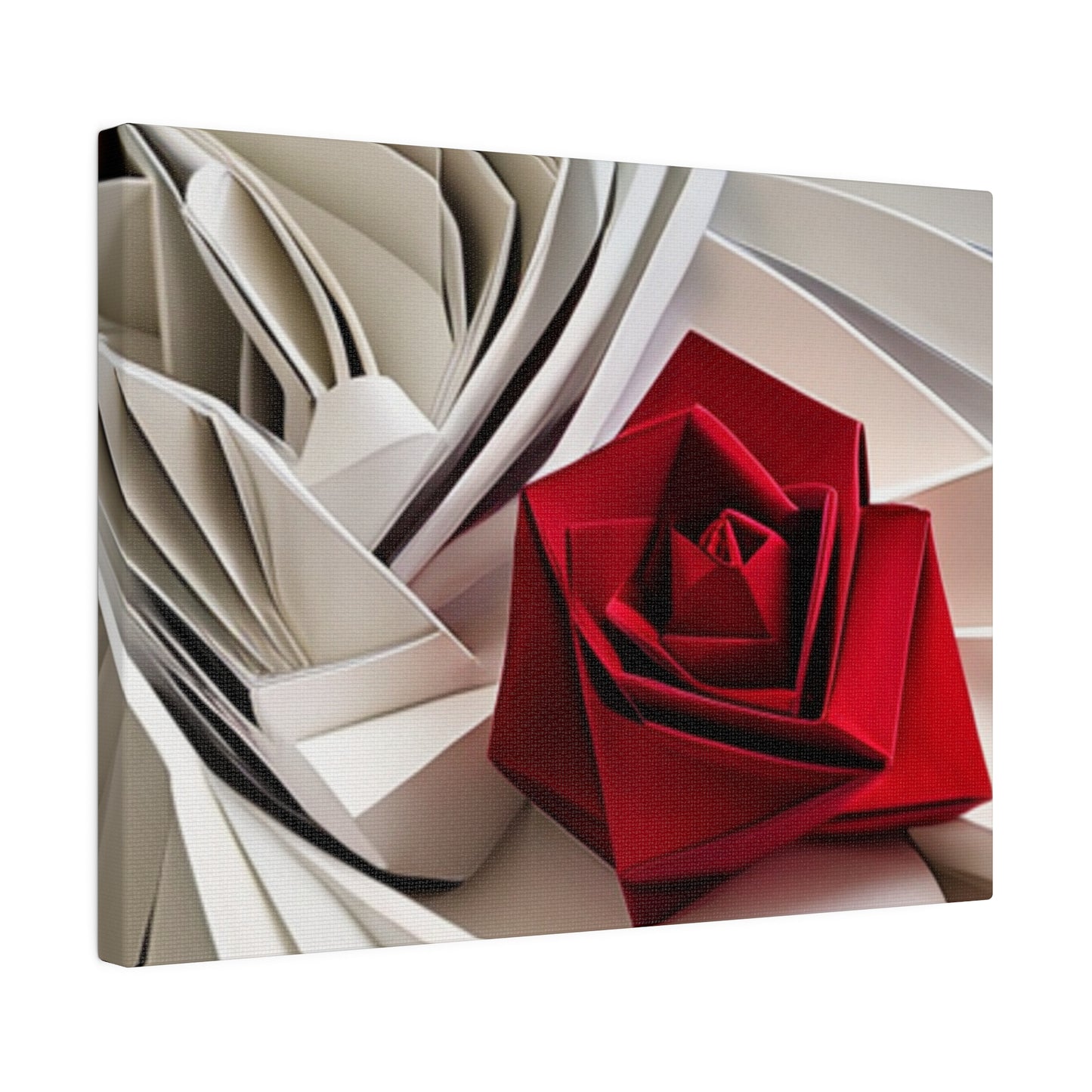 Origami Rose Matte Canvas