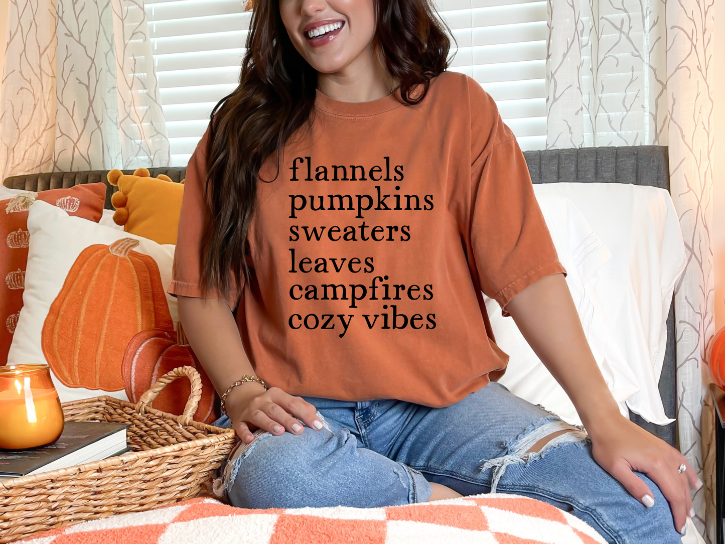 Flannels Pumpkins Graphic Tee in Multiple Colors